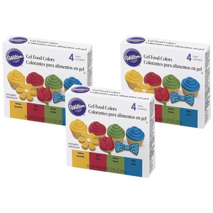 Wilton Primary Color Gel Icing Set, Yellow Green, 4-Piece(0.3 Fl Oz (Pack of 12))