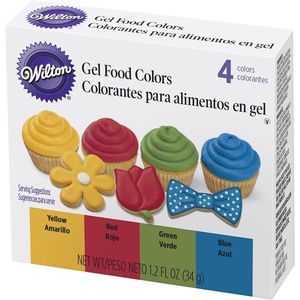 Wilton Primary Color Gel Icing Set, Yellow Green, 4-Piece(0.3 Fl Oz (Pack of 4))
