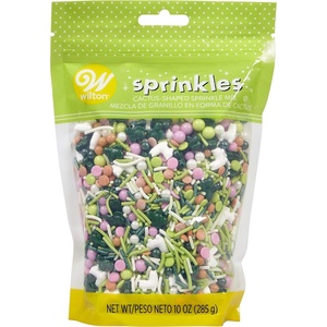 Wilton Rainbow Sprinkles Mix, Jimmies and Nonpareils, 10 oz.(Cactus)