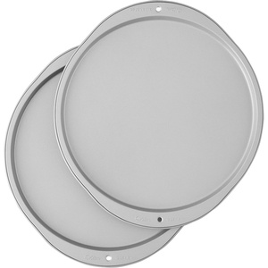 Wilton Recipe Right 12-Inch Pizza Pans, 2-Piece Set, Steel(12 Inch – 2 Pack)