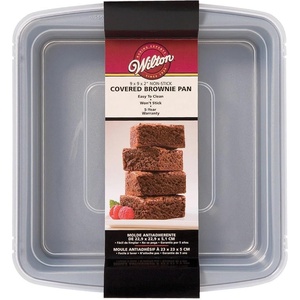 Wilton Recipe Right Non-Stick Baking Pan with Lid, 9 x 13-Inch, Steel(9″ x 9″ 2-Pack)