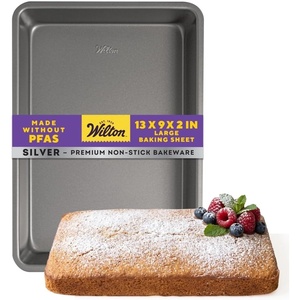 Wilton Silver Non-Stick Oblong Cake Pan, Made Without PFAS, 13 x 9 x 2 in.(13 X 9 X 2 IN)