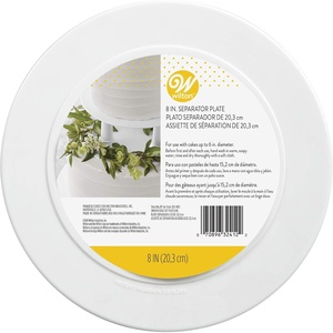 Wilton Smooth Edge Separator Plate for Cakes, 8-Inch , White(8in)