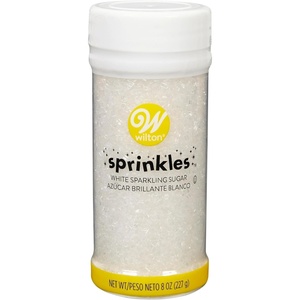 Wilton Sparkling Sugar Decorating Sprinkles, 8 oz., White(8 Ounce (Pack of 5))