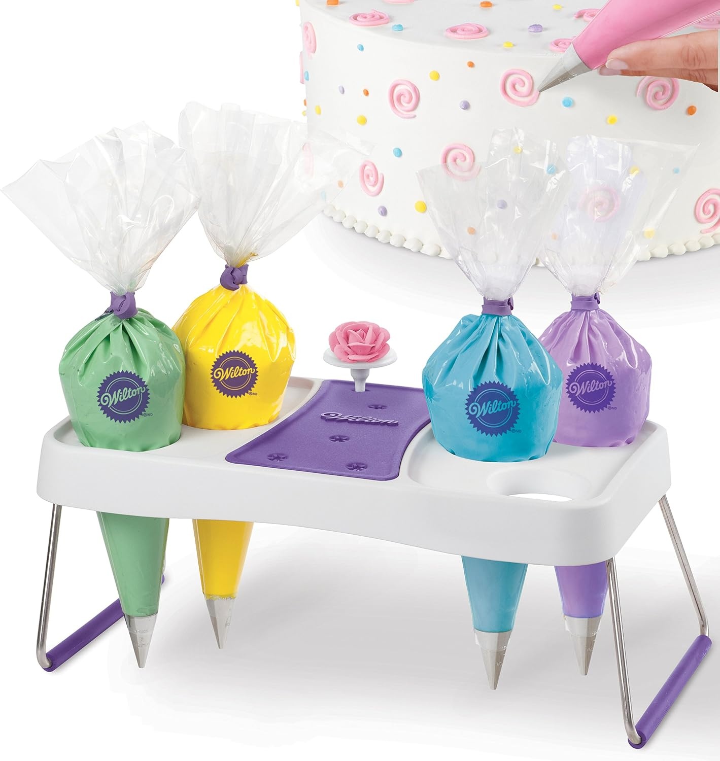 image:imageWilton Decorating Bag Stand Buttercream Flowers 6Cavity