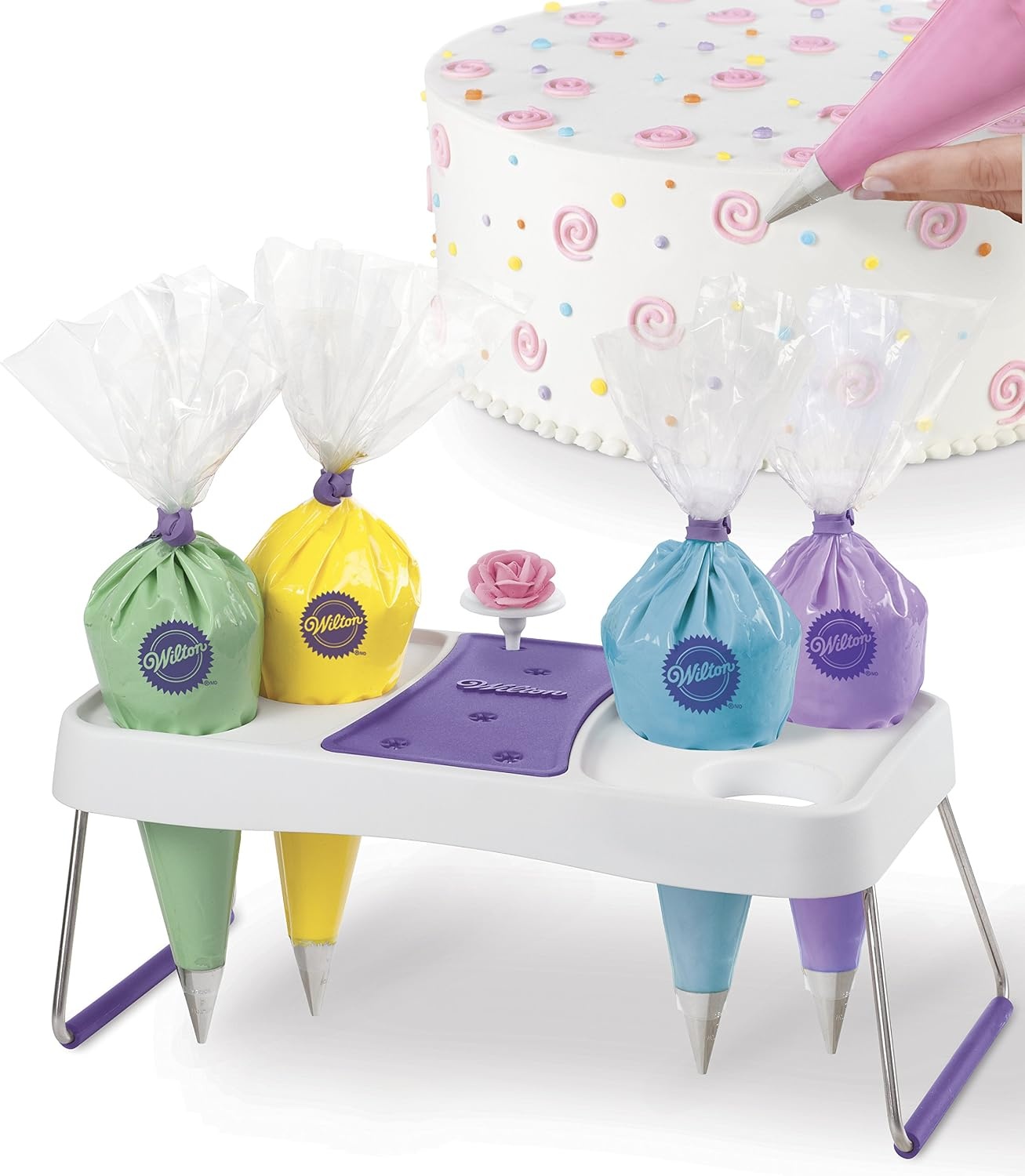 image:imageWilton Decorating Bag Stand Buttercream Flowers 6Cavity