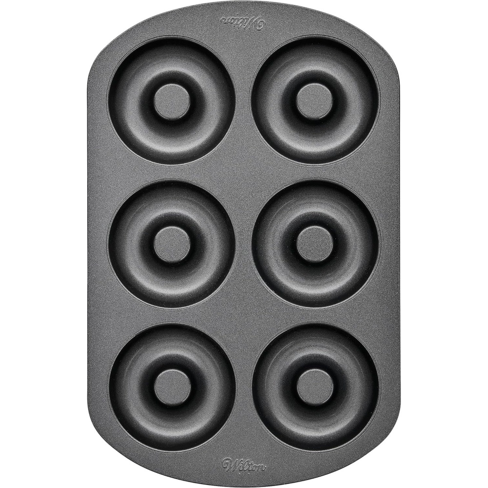 image:imageWilton 6Cavity Doughnut Baking Pan Makes Individual FullSized 3 34 Donuts or Baked Treats NonStick and Dishwasher Safe Enjoy or Give as Gift Metal 1 Pan
