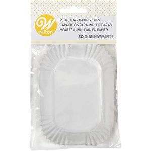 Wilton Petite Loaf Baking Cups, White, Microwave-Safe