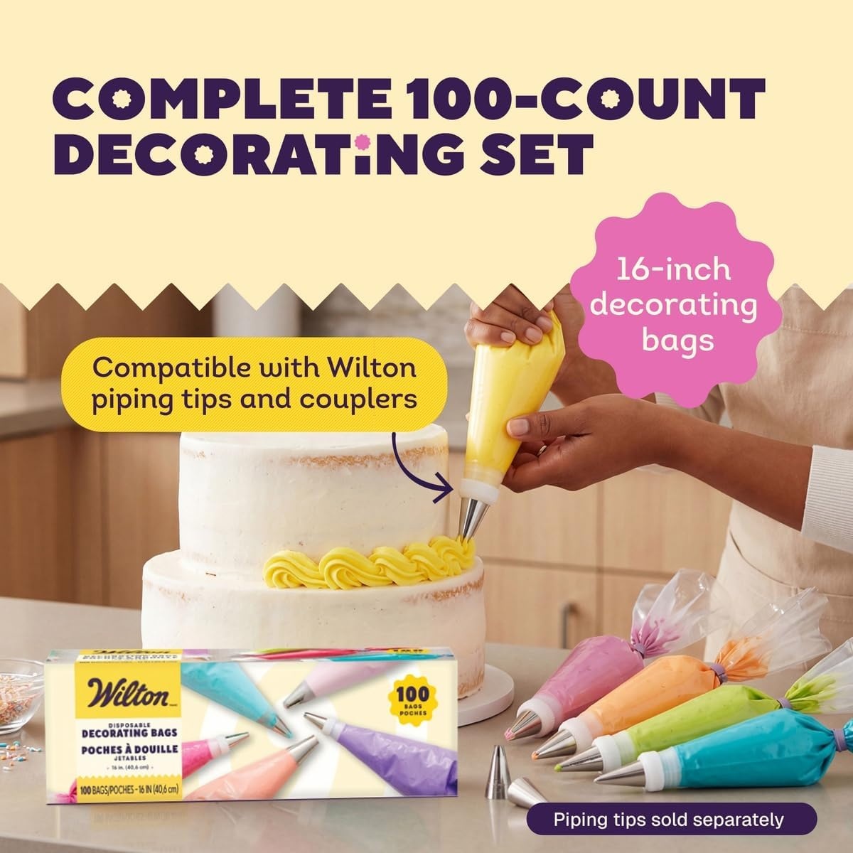 image:imageWilton EasyGrab Disposable Decorating Bags 16 in 100Count16 inch 100 PC