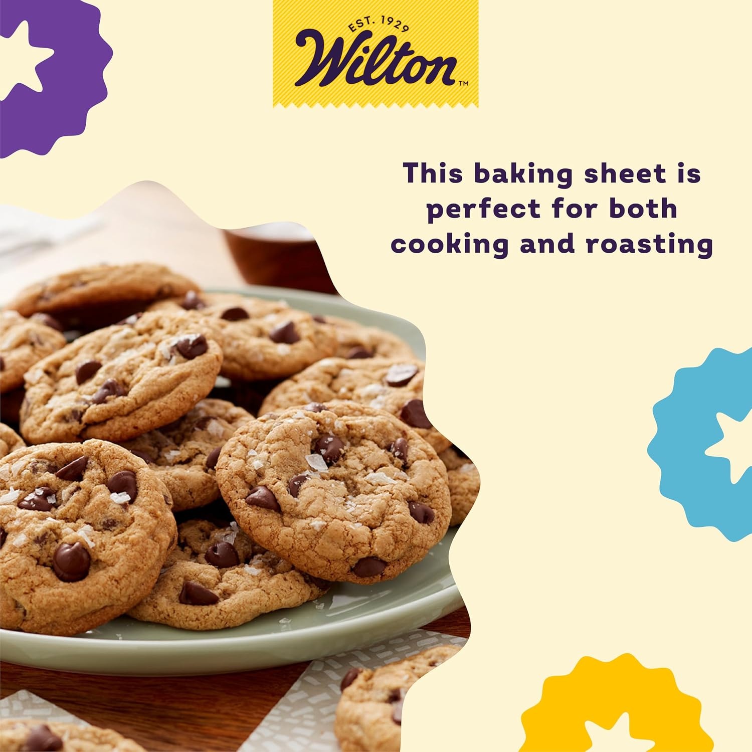 image:imageWilton Recipe Right Small NonStick Baking Sheet Cookie Sheet 132 x 925Inch SteelSmall Pack of 2