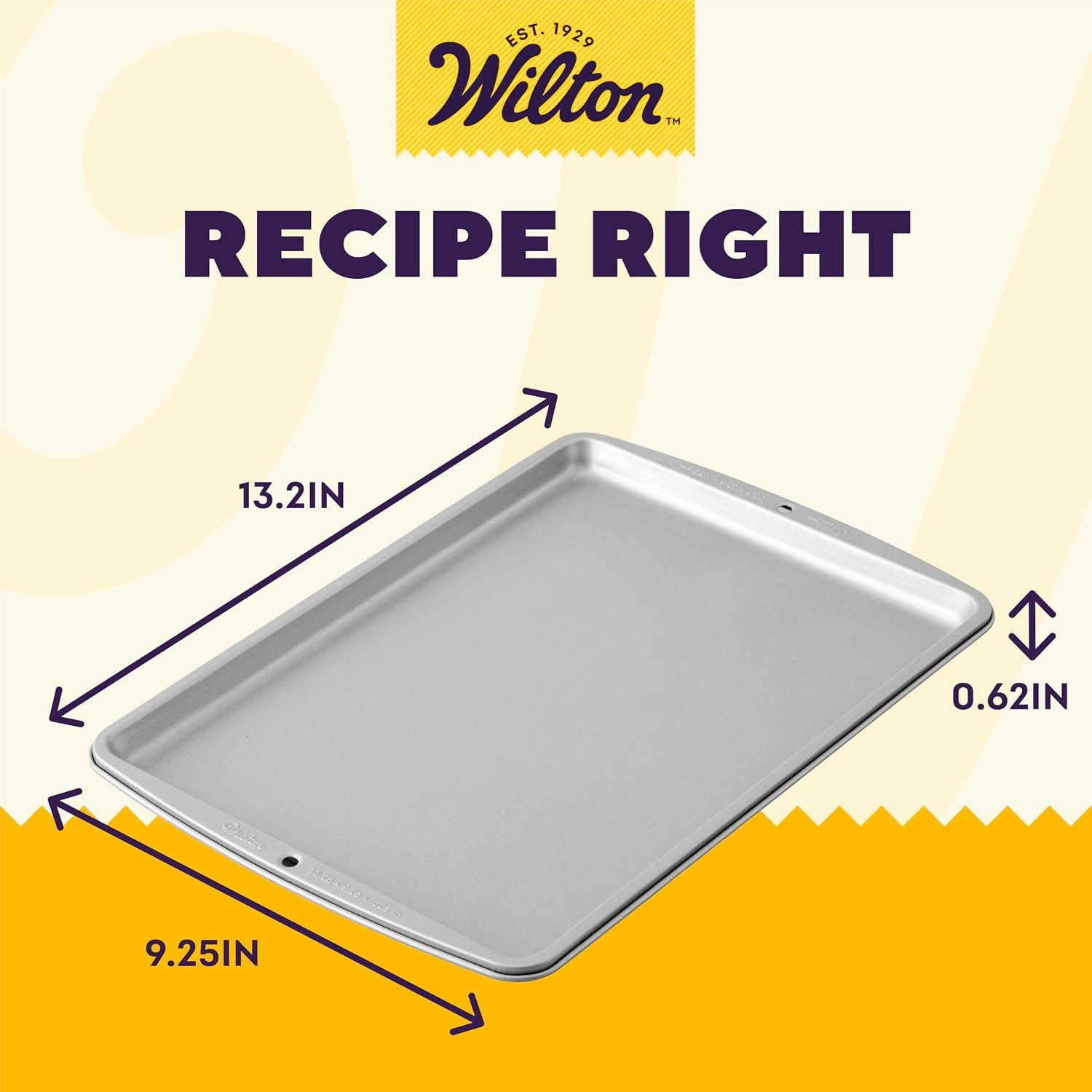 image:imageWilton Recipe Right Small NonStick Baking Sheet Cookie Sheet 132 x 925Inch SteelSmall Pack of 2
