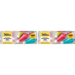 Wilton Easy-Grab Disposable Decorating Bags, 16 in., 100-Count(1 Count (Pack of 2))