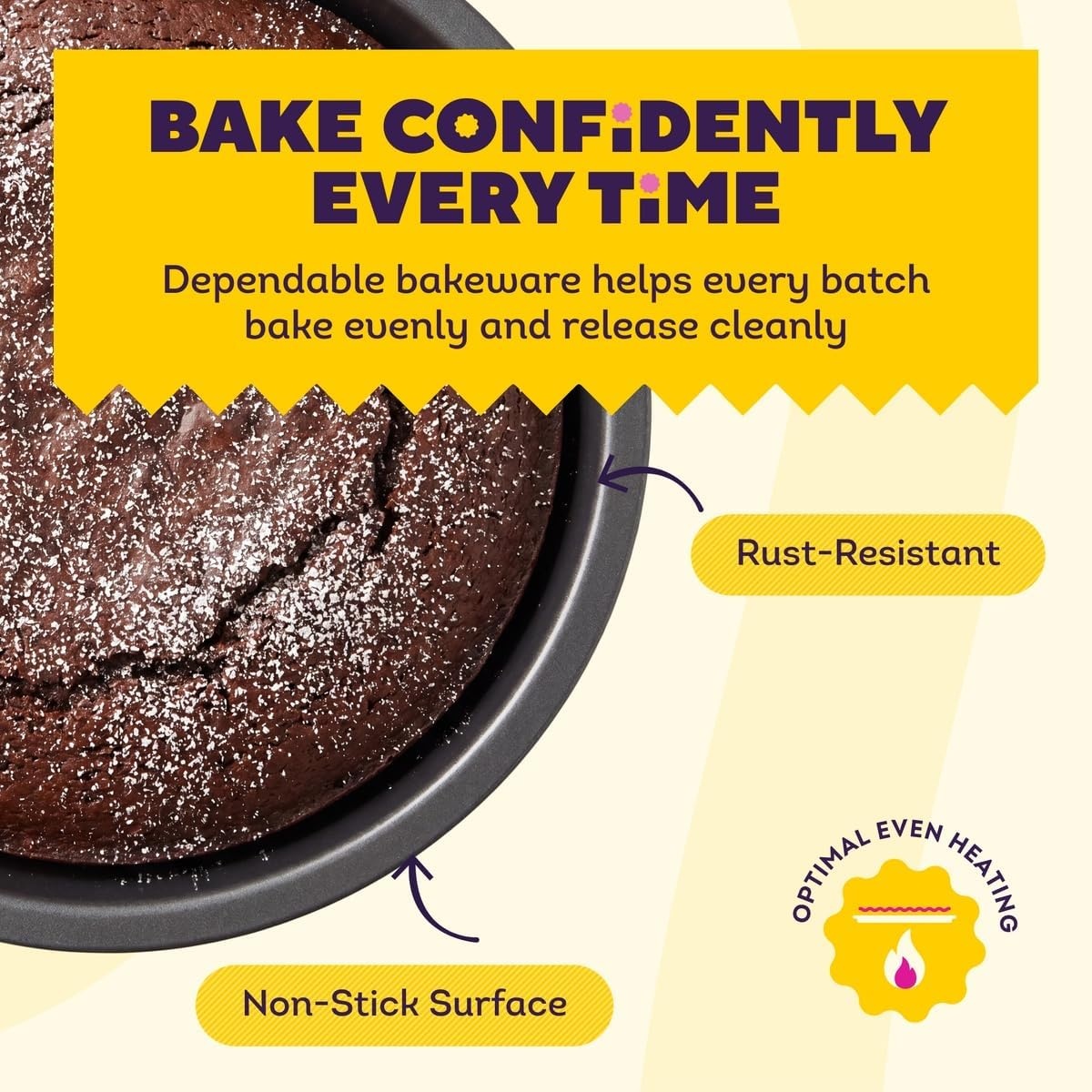 image:imageWilton Silver NonStick Round Cake Pan Made Without PFAS 8 in