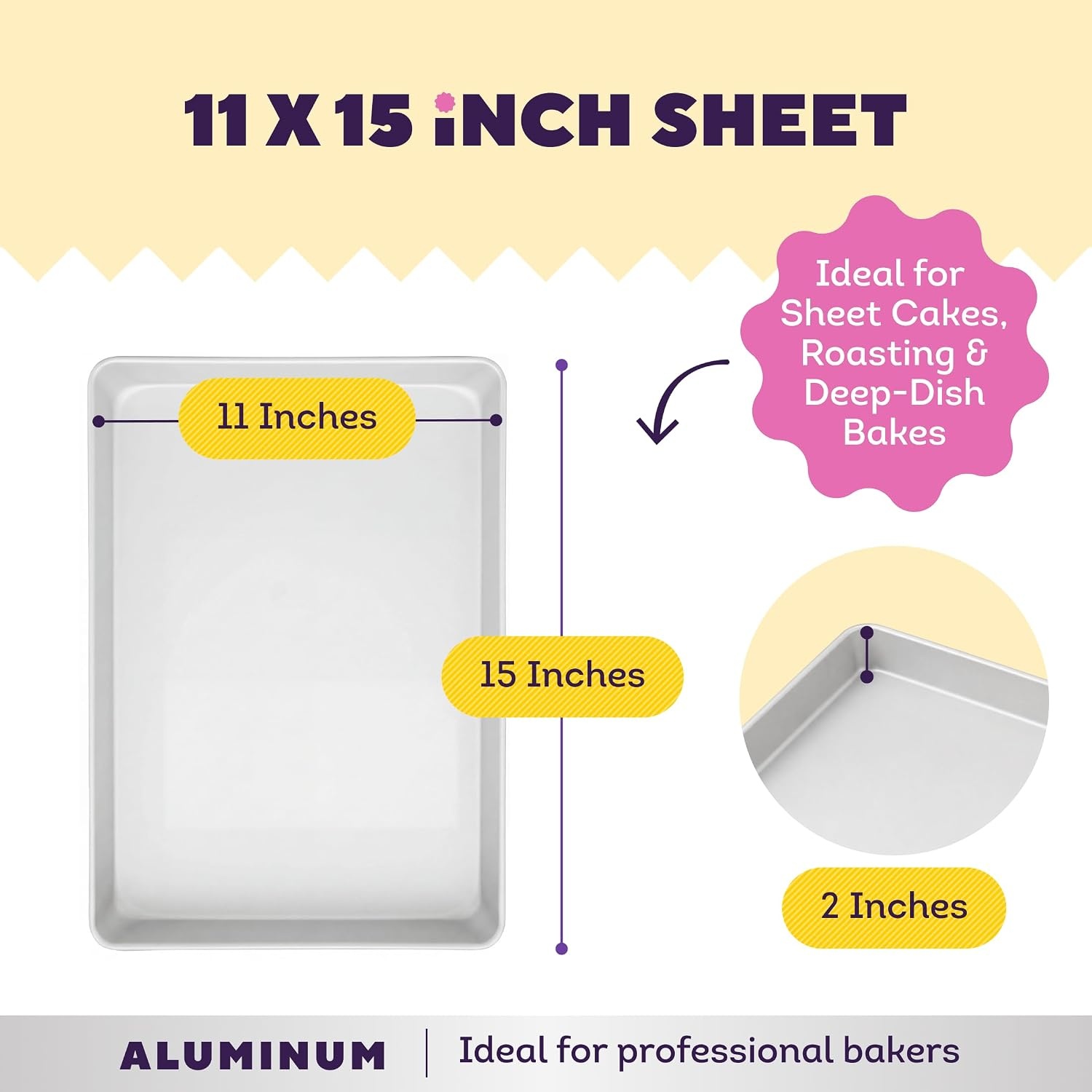 image:imageWilton Aluminum Sheet Cake Pan Made Without PFAS 11 x 15 in11 by 15 by 2Inch